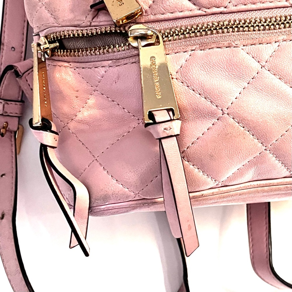 Michael Kors Rhea Pink Quilted Backpack - AS IS - Picture 8 of 14
